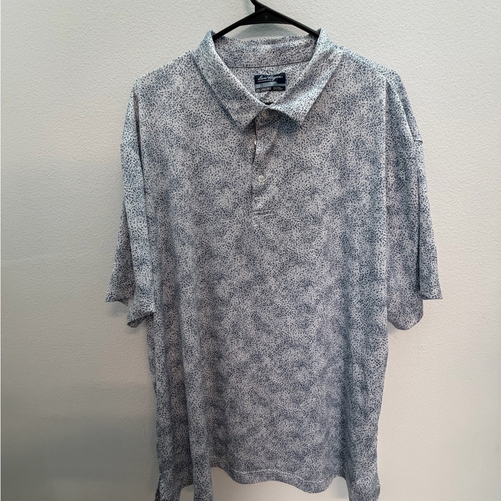 Ben Hogan Performance Men’s Blue Pattern Polo Shi… - image 1